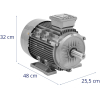 Silnik elektryczny asynchroniczny trójfazowy 2950 obr./min 230/400 V 5.5 kW