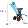 Rozdrabniacz rębak spalinowy do gałęzi krzewów śr. 6 cm 7 KM lej 245x248x935 mm