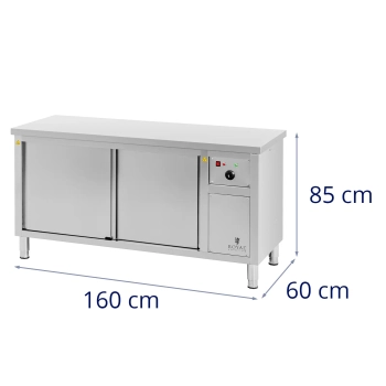 Szafa grzewcza podgrzewacz do talerzy 30-80 C 160 x 60 x 85 cm 2.4kW