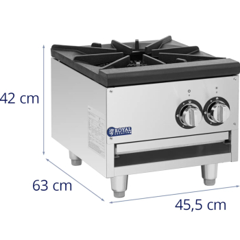 Taboret gazowy przemysłowy 2 palniki 1 pole grzewcze 14 kW