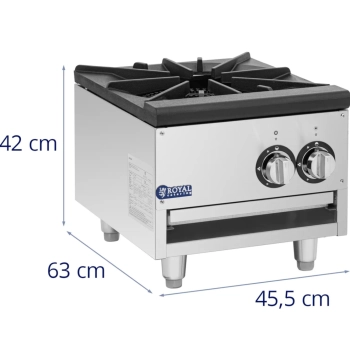 Taboret gazowy przemysłowy 2 palniki 1 pole grzewcze 14 kW