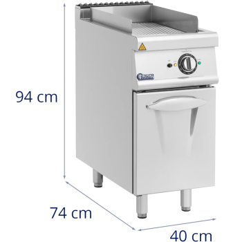 Płyta grillowa grill elektryczny ryflowany z szafką 33.5 x 55 cm 5.4 kW