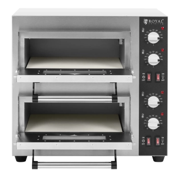 Piec do pizzy podwójny z kamieniem szamotowym na 2 pizze śr. 35 cm 4000 W