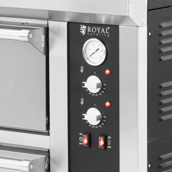 Piec do pizzy podwójny z szamotem na 16 pizz śr. 33 cm 400 V 16800 W