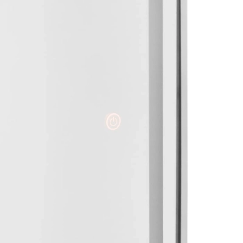 Konsola konsoleta fryzjerska lustro z oświetleniem LED owalne 180 x 70 cm - srebrne