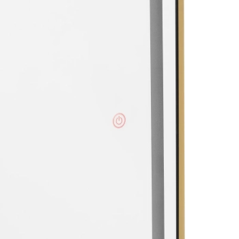 Konsola konsoleta fryzjerska lustro z oświetleniem LED ośmiokątne 180 x 70 cm - złote
