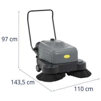 Zamiatarka akumulatorowa 2 szczotki 46 cm 4000 m2/h