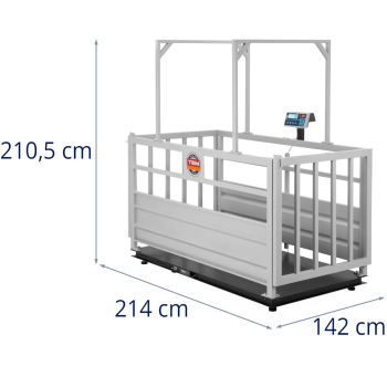 Waga inwentarzowa klatka dla zwierząt kalibrowana LCD 1500 kg / 500 g