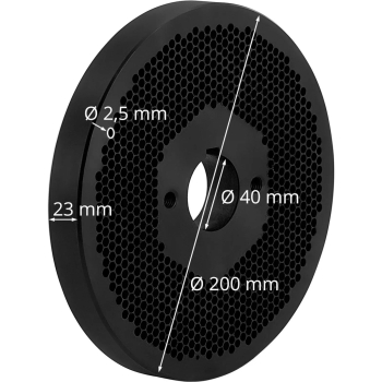 Matryca do peleciarki WIE-PM-1000 śr. 200 otwory 2.5 mm