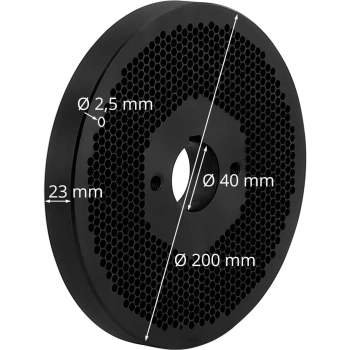 Matryca do peleciarki WIE-PM-1000 śr. 200 otwory 2.5 mm