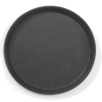 Taca kelnerska antypoślizgowa okrągła śr. 35cm - czarna