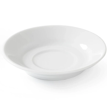 Spodek do filiżanki do kawy OPTIMA biała porcelana śr. 90mm zestaw 12szt. - Hendi 770917