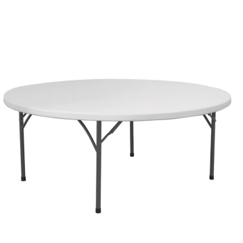 Stół cateringowy składany biały okrągły śr. 180cm do 250kg - Hendi 810941