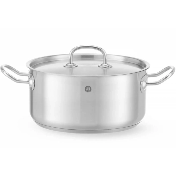 Garnek niski Kitchen Line z pokrywką 4,9 l śr. 240 x 110 h - Hendi 836026