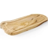 Deska do serwowania z drewna oliwnego z rowkiem 400 x 250 x 18 mm - Hendi 505212