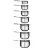 Miarka barowa kuchenna 30 / 60 / 80 / 120 / 160 / 180 / 240 ml - zestaw 7 szt.