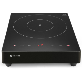 Kuchenka indukcyjna przenośna z panelem dotykowym 1 pole grzewcze Black Line śr. 28 cm 3500 W - Hendi 239421