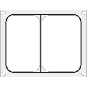 Matryca forma do zgrzewarki CAS CDS-01 na tackę dwudzielną 227x178 mm - Hendi 805398