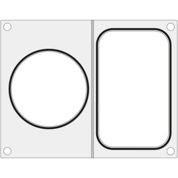 Matryca do zgrzewarki CAS CDS-01 na tackę bez podziału 178x113 mm + pojemnik śr. 115 mm - Hendi 805428