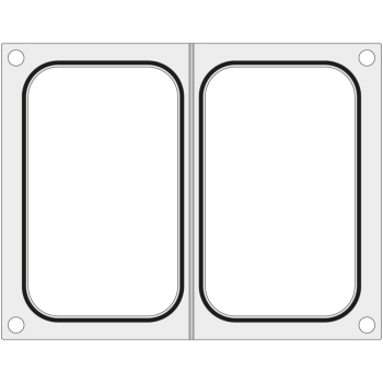 Matryca forma do zgrzewarek MCS na dwie tacki pojemniki 178x113 mm - Hendi 805459