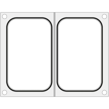 Matryca forma do zgrzewarek MCS na dwie tacki pojemniki 178x113 mm - Hendi 805459