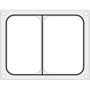 Matryca forma do zgrzewarek MCS na tackę dwudzielną 227x178 mm - Hendi 805466