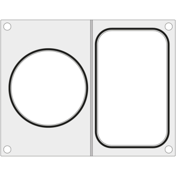 Matryca do zgrzewarki Hendi na tackę bez podziału 178x113 mm + pojemnik śr. 115 mm - Hendi 805657