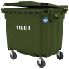 Kontener pojemnik na odpady śmieci komunalne PZH EN 840-2 DIN 1100L - zielony