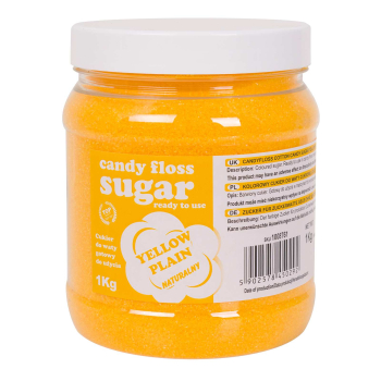 Kolorowy cukier do waty cukrowej żółty naturalny smak waty cukrowej 1kg