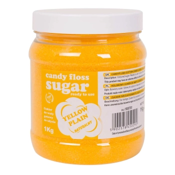 Kolorowy cukier do waty cukrowej żółty naturalny smak waty cukrowej 1kg