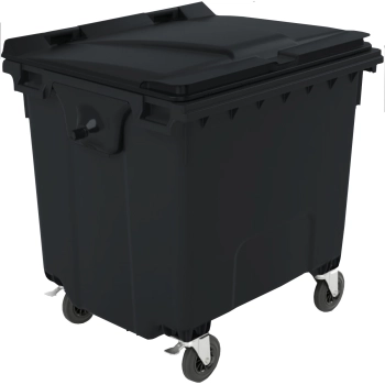 Kontener pojemnik na odpady śmieci komunalne PZH EN 840-2 DIN 1100L - czarny