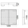 Wanna wychwytowa metalowa na 4 beczki 200L 120x120cm