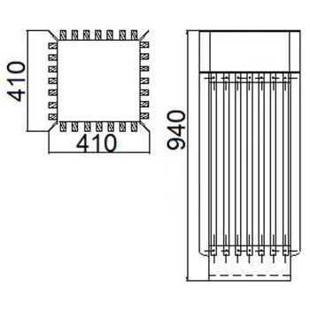 Kosz miejski z popielnicą i wyjmowanym wkładem metal + drewno 65L