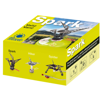 Najlżejsza kuchenka turystyczna na kartusze gazowe (zawór lub gwint) SPARK 80gram 2.6kW