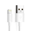 Kabel przewód USB-A - Lightning MFI 1.8m certyfikowany biały