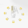 Wtyczka końcówka RJ45 8P8C Cat 6 przezroczysta ZESTAW 10szt