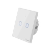 Dwukanałowy dotykowy włącznik światła przełącznik przycisk WiFi biały T2EU2C-TX