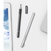 Dwustronny pojemnościowy rysik disc stylus + żelopis długopis srebrny
