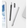 Dwustronny pojemnościowy rysik disc stylus + żelopis długopis srebrny