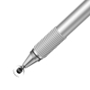 Dwustronny pojemnościowy rysik disc stylus + żelopis długopis srebrny