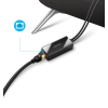 Zewnętrzna karta sieciowa LAN micro USB 100Mbps do Chromecast 1m czarny