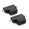 Przejściówka adapter ze złącza HDMI Typ A mini HDMI - micro HDMI