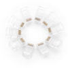 Wtyczka końcówka skrętki RJ45 8P8C UTP Cat. 5 5e przezroczysty 100szt.