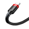 Wytrzymały elastyczny kabel przewód USB USB-C QC3.0 2A 2M czarno-czerwony