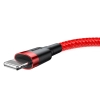 Wytrzymały elastyczny kabel przewód USB Iphone Iphone Lightning QC3.0 2.4A 0.5M czerwony