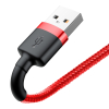 Wytrzymały elastyczny kabel przewód USB Iphone Lightning QC3.0 1.5A 2M czerwony