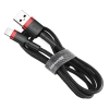 Wytrzymały nylonowy kabel przewód USB Iphone Lightning QC3.0 2A 3M czarno-czerwony