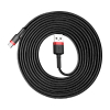 Wytrzymały nylonowy kabel przewód USB USB-C QC3.0 2A 3M czarno-czerwony