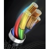 Wytrzymały nylonowy kabel przewód USB-C PD Iphone Lightning 18W QC3.0 1m czarny-szary