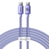 Kabel przewód do szybkiego ładowania i transferu danych USB-C USB-C 100W 2m fioletowy